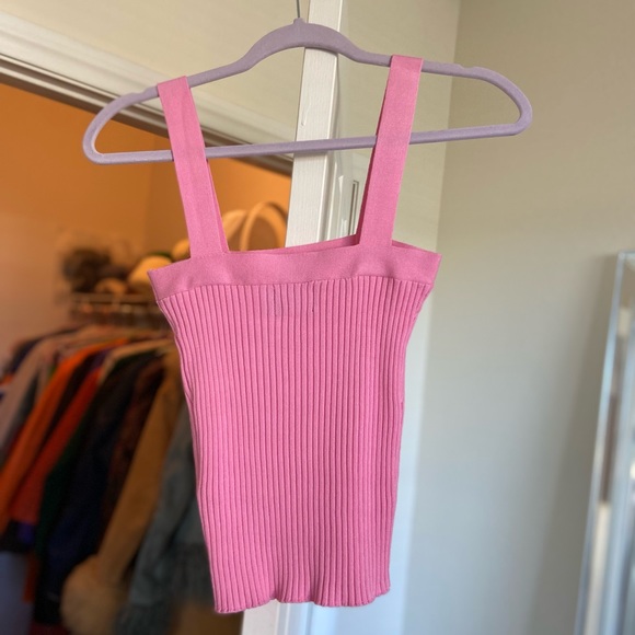 ASOS Pink Ribbed Top - Picture 2 of 2